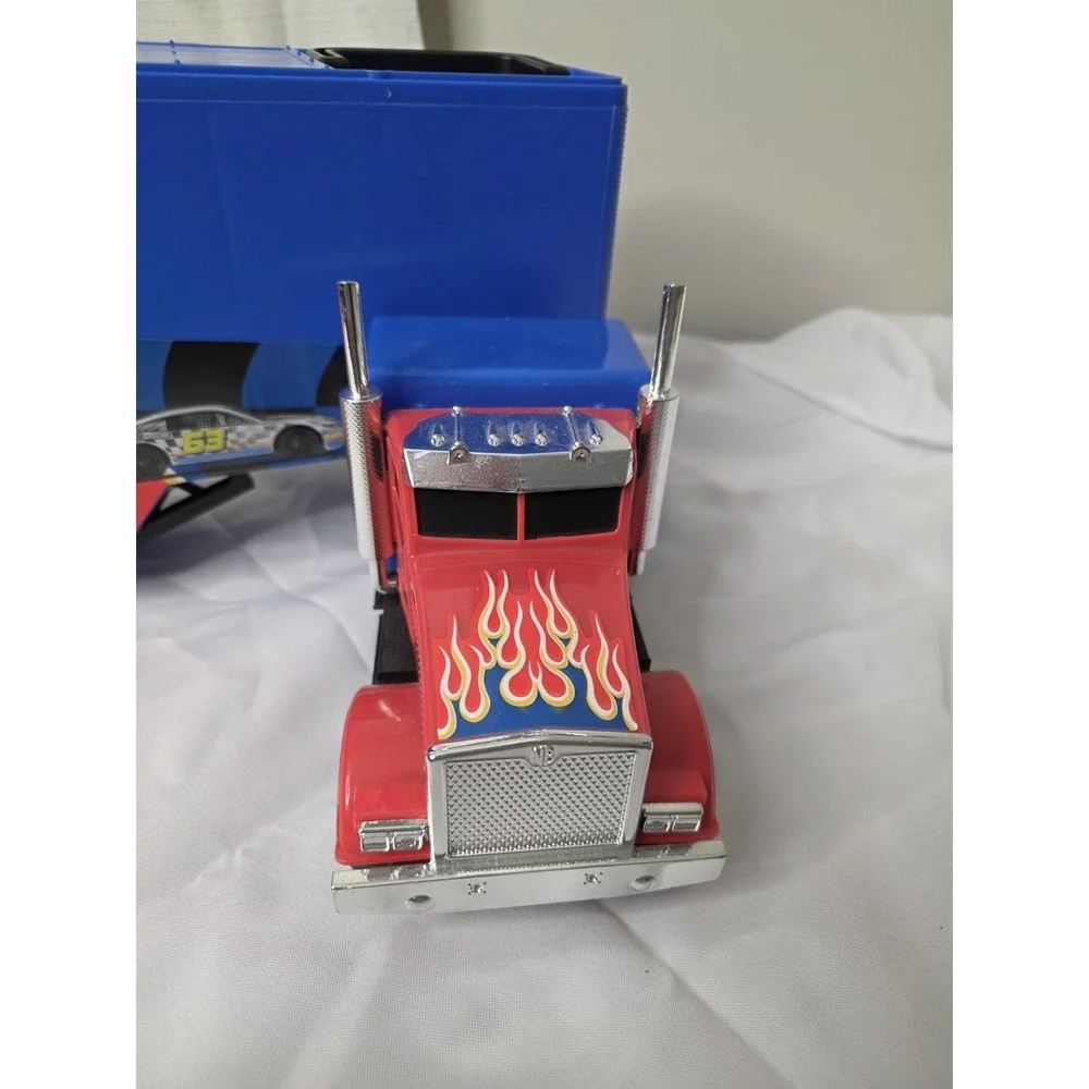 NASCAR Race Car Carrier Hauler Semi Truck 24'' w/ 4 Race Cars